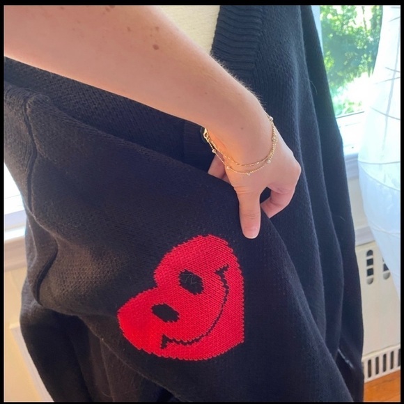 Graver Heart cardigan size Large Vintage Oversized - Picture 6 of 7